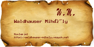 Waldhauser Mihály névjegykártya